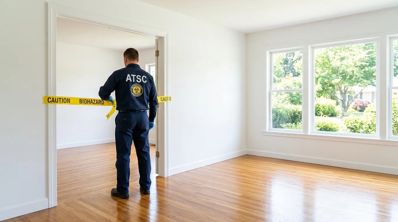 Certified biohazard cleanup crew performing Crime Scene Cleanup in Dracut